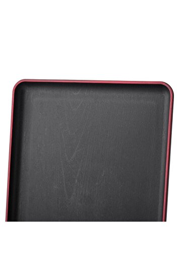 ORIAN Black rectangular plastic serving tray, size 25*35 cm