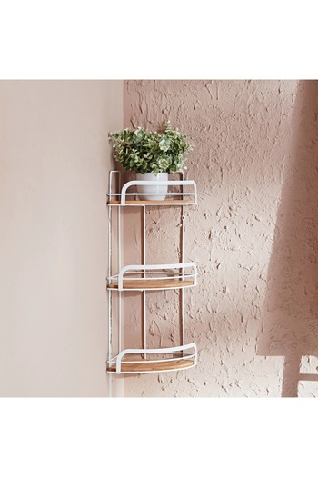 Generic 3-Tier Bamboo Corner Shelf