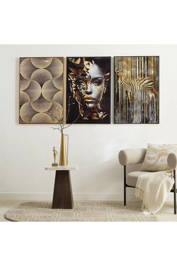 Generic Framed abstract painting by Odian Cypriot with high gloss ABS surface - 60x90x2.5 cm