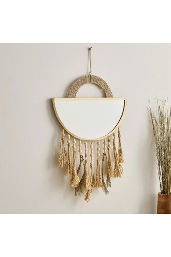 Generic Enzo Mirror with Wooden Wall Decor - 40 x 50 cm
