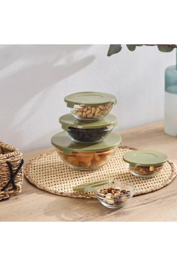 Generic 5-Piece Round Glass Container Set