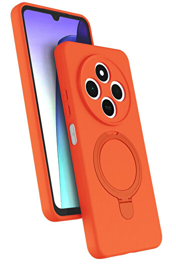 NewFace Hn-Shop Xiaomi Redmi 14C Regal Magsafe Stand Cover - Orange
