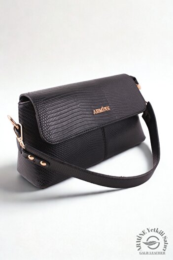 GALB Original Armine Premium Quality Women's Shoulder Bag Suitable for Daily Use Black Crocodile +1 347