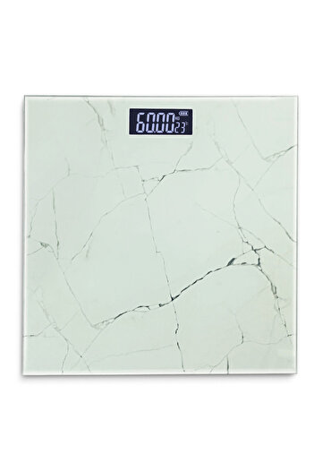 rosberg Electronic scale R51650G, Up to 180 kg, LCD display, 2 x AAA, White/Marble