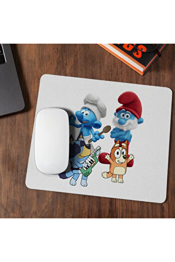 OEM Mousepad Smurfs Bluey Bingo Papa Smurf the Chef
