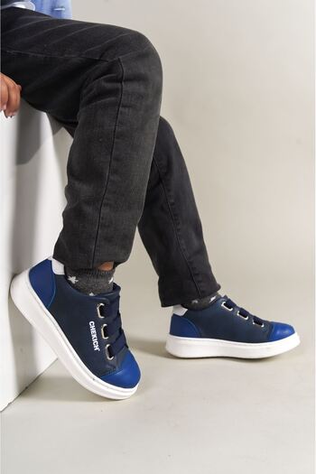 Zerenyus Montana Elastic Orthopedic Daily Children's Shoes Blue Navy Blue