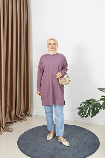 NİSUM MODA Slit Mercerized Tunic