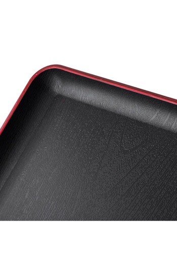ORIAN Black rectangular plastic serving tray, size 39*28 cm