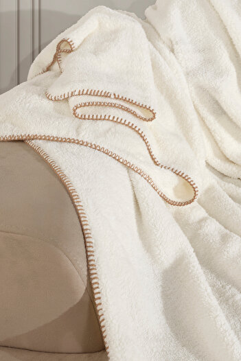WELY HOME BABY TEKSTİL Single Size Wellsoft Blanket with Cowherd Stitching Detail 160X200