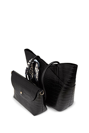Deery Black Women's Shoulder and Hand Bag