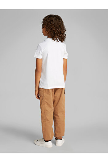 Calvin Klein Boys Classic White Intarsia Short Sleeve T-Shirt Pack of 2