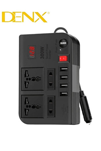 Denx Car Power Inverter, 12V to 220V Multi-Port