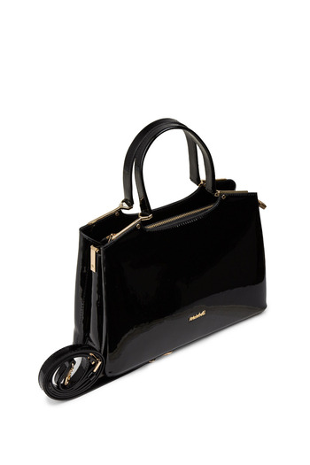 Deery Black Patent Leather Women's Handbag