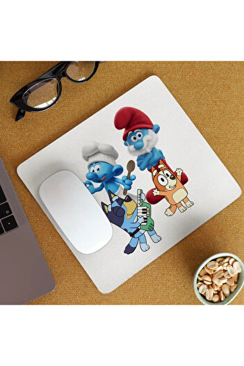 OEM Mousepad Smurfs Bluey Bingo Papa Smurf the Chef
