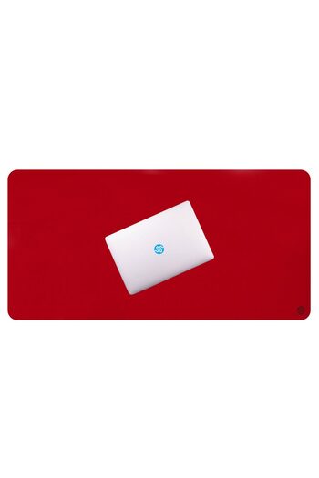 PadForce Minimalist Synthetic Wool Mousepad for Desk, Gaming, Office, Non-slip - Red, 120x60cm