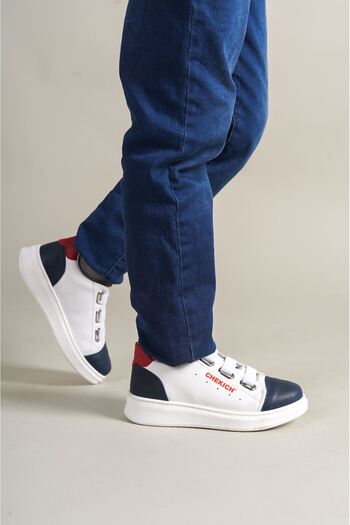 Zerenyus Montana Elastic Orthopedic Daily Children's Shoes Navy Blue White Red