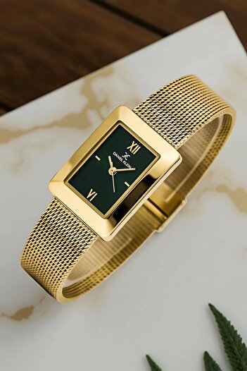 Daniel Klein Women's Wristwatch, Steel Band&Case+Bracelet Gift Gold-Green Zmdk1201