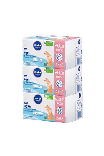 NIVEA Șervețele umede cu apă pură, 12 x 57, 684 buc.
