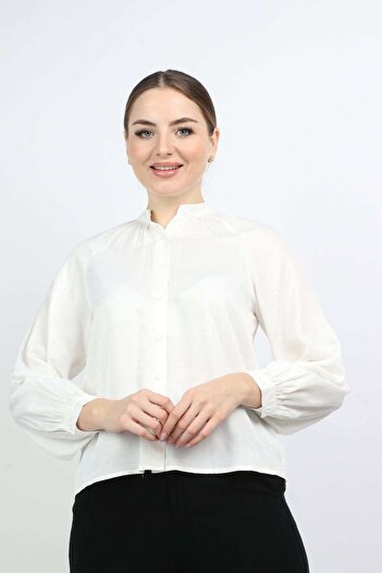 Nichii Formal Button-Front Top