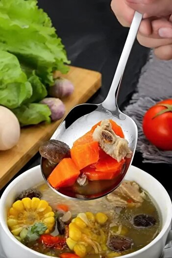 EWs Stainless Steel Mini Serving Spoon 20cm Salad Dessert Food Serving Spoon