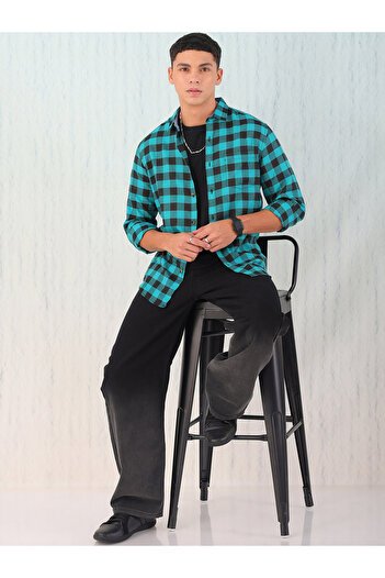 HardSoda By Styli Men Checkered Flannel Casual Shirt
