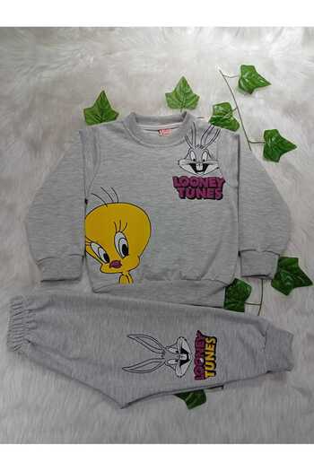 Burç 2-Thread Compact Combed Cotton Seasonal Bird Printed Girls' Set