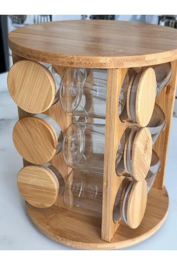 ROSSEV Bambu Atina 12-Piece Spice Set with Stand