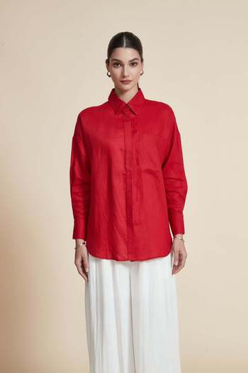 Yola Solid Loose Fit Long-Sleeve Top