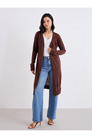 Styli Regular Fit Longline Front Open Cardigan