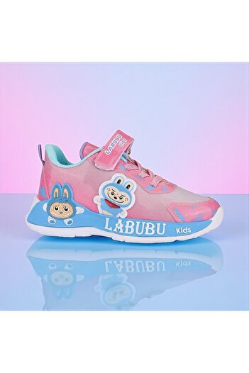 JOJO KIDS Girl's leather sports shoes, velcro sneakers, thick sole.