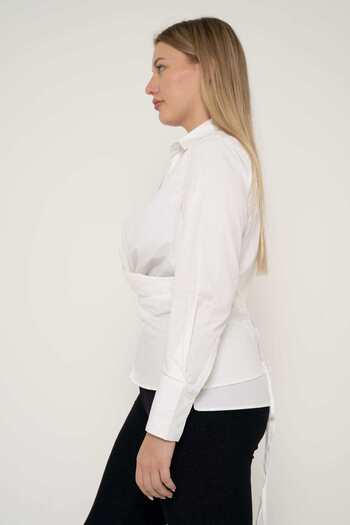 Yola Solid Ruffled Long-Sleeve Top