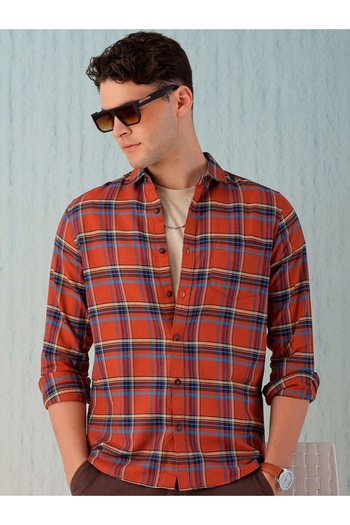 HardSoda By Styli Men Red Plaid Flannel Casual Shirt