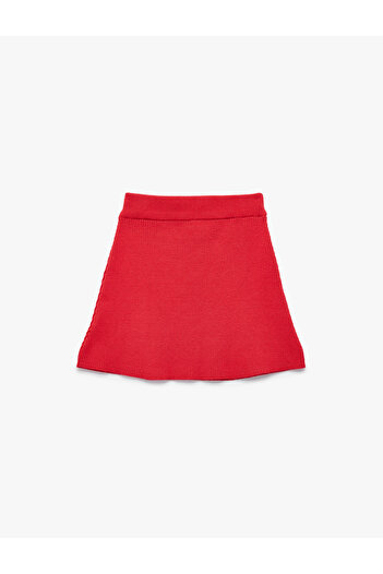 Koton Viscose Blended Slim Fit A-Line Knit Skirt