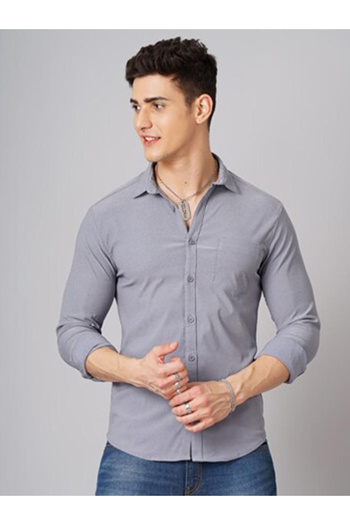 HardSoda By Styli Men Grey Slim Fit Casual Shirt
