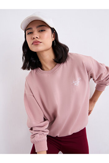 Styli Oversized Regular Length Slogan Sweatshirt