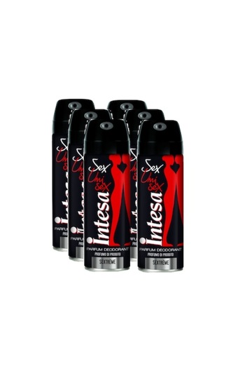 Intesa Set 6 x Deodorant spray Sextreme, unisex, 48h protectie, 125 ml