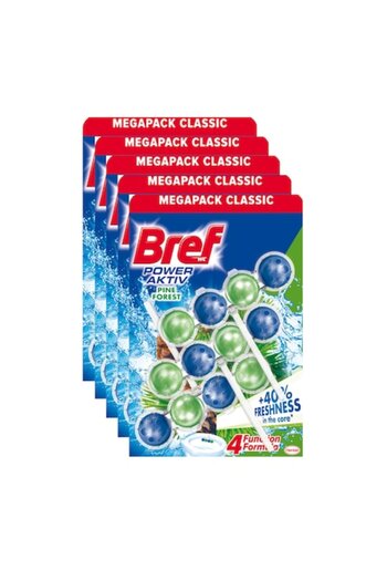 Bref Odorizant toaleta Power Aktiv Pine, 5 x 150 g