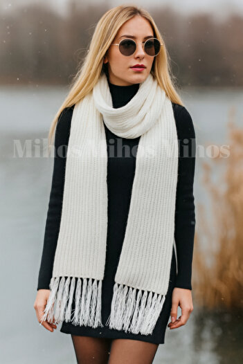 Mihos Unisex Thessaloniki Knitted Scarf – Thick Warm Winter Scarf