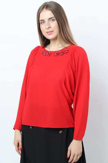 Nichii Embroidered Long-Sleeve Top