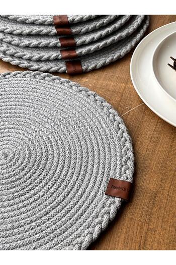 ROSSEV Wicker American Service Gray 6 Pieces