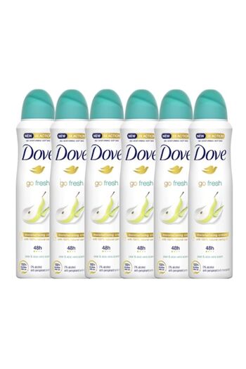 Dove Deodorant spray pentru femei Pear & Aloe Vera, 48h protectie, 6 x 150 ml