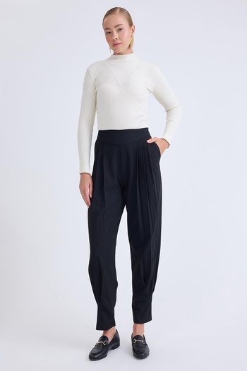 Vitrin High Waist Pleated Ankle Length Pants