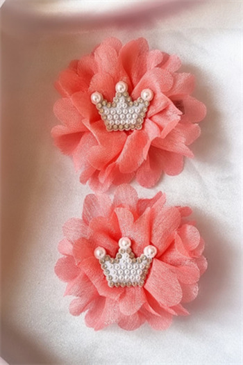Trade Bazaar Children's Princess Crown Detail 2-Piece Collet Buckle Set Clip Buckle Set Crowned Collet