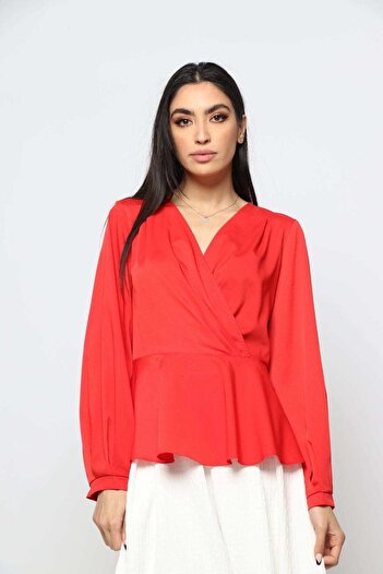 Nichii Puffed Long-Sleeve Polyester Top