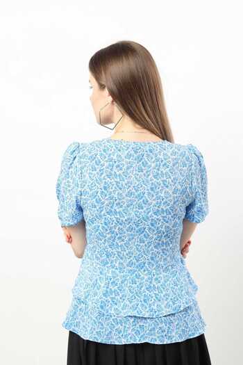 Nichii Floral Button-Front Top