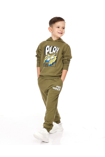 Victor and Jane By Styli Boys Graphic Hoodie and Joggers Set