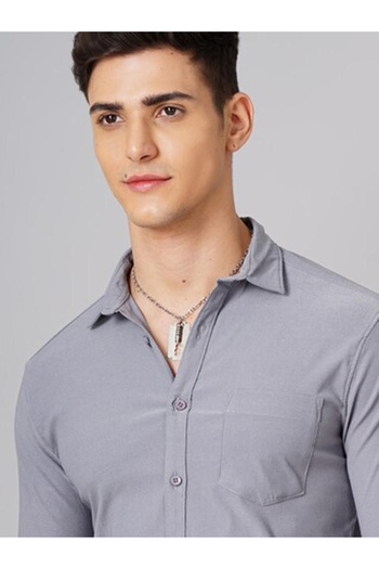 HardSoda By Styli Men Grey Slim Fit Casual Shirt