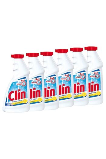 Clin Rezerve solutie curatat geamuri Lemon, 6 x 500 ml, 3000 ml
