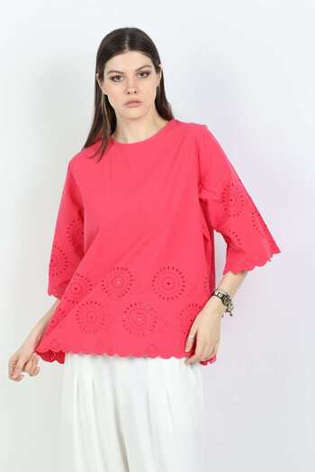 DALYDRESS Floral Oversized Long-Sleeve Top