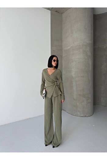 ARK MAĞAZALARI Long Sleeve Double Breasted Suit with Belt Buckle